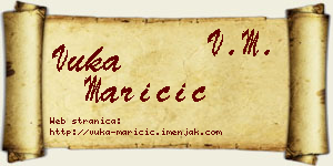 Vuka Maričić vizit kartica